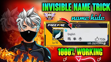 🔥Free Fire Invisible Name Trick 2025 | 1000% Working Name Hide Method! 😱 Safe!