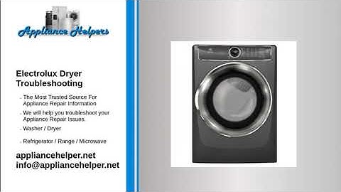 Electrolux Dryer Troubleshooting