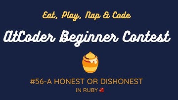 AtCoder Beginner Contest 056 A - HonestOrDishonest in Ruby
