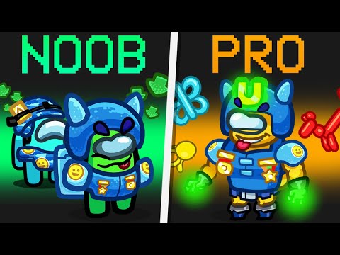 *NEW* NOOB vs PRO IMPOSTER ROLE in Among Us?!