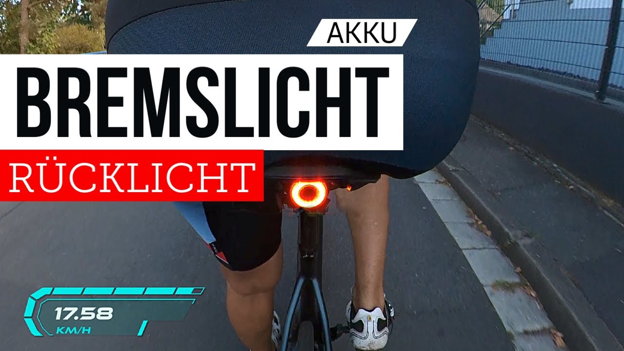 Akku Rücklicht mit Bremslicht für´s Fahrrad / eBike mit USB 