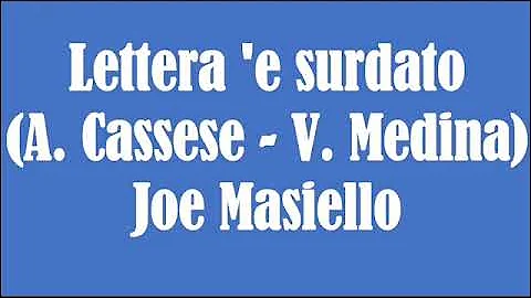 Lettera 'e surdato - Joe Masiello