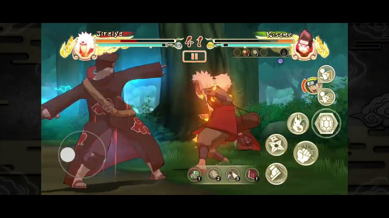 Guru Jiraiya melawan Kisame 