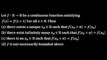 function of one variable iit jam 2021 real analysis periodic function cuet duet nbhm tifr cmi bhu