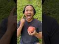 Lifehack skills: Removing apple stickers#camping #lifehack #survival #bushcraft #outdoors🍎😫🤣