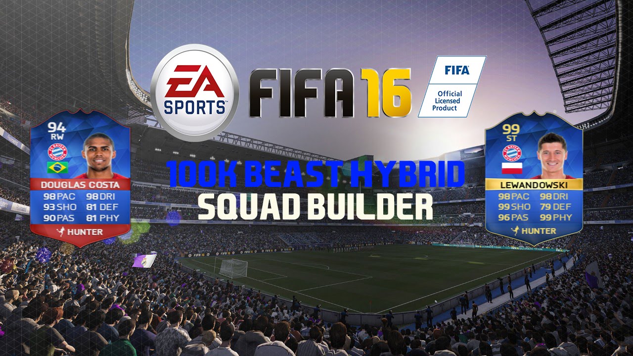 Fifa 16 100k Hybrid Squad builder