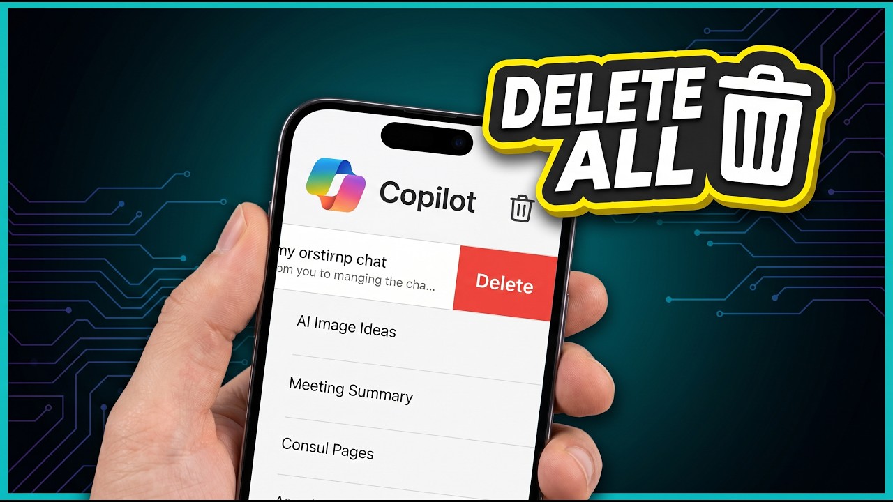 How to Delete Chat History on Copilot App (Clear All Chats Fast) - YouTube