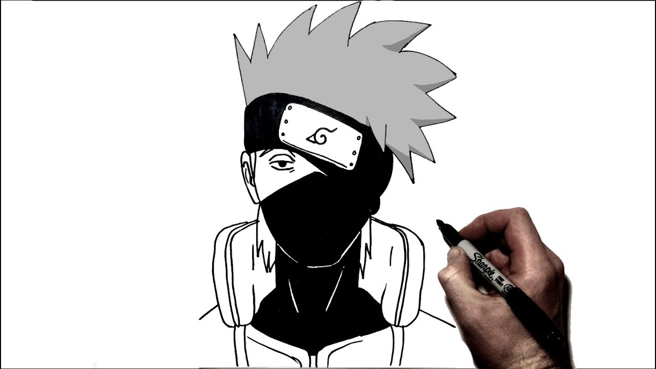 How To Draw Kakashi I Step By Step Naruto Youtube