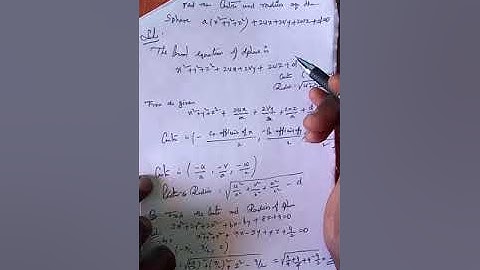 Sphere, General Equation of sphere with Examples