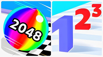 Ball Run 2048 VS Number Run 3D - All ASMR Android Gameplay, New Update