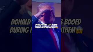 Donald Trump gets booed during the National Anthem 😱 #shorts #news #donaldtrump #nba #trending #fyp