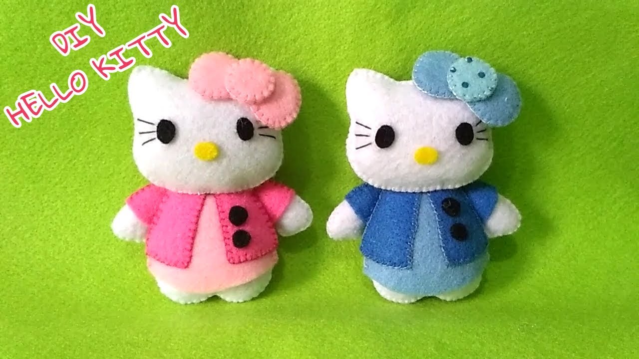 Tutorial Gantungan Hello  kitty  Flanel  How to make a 