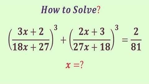 An Easy method to Beat this Algebra problem | Olympiad Question | x=?