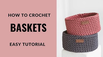 Crochet for beginners - Easy crochet basket tutorial - Learn to Crochet a BEAUTIFUL Basket