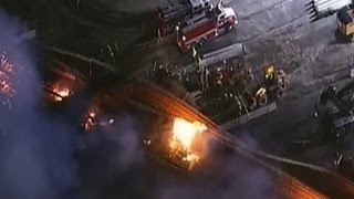 Bridge fire shuts down California interstate