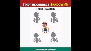 Guess Challenge : Can you Find The Correct Shadow | Riddles And Puzzle For Iq | #shorts #quiztime