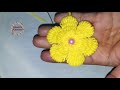 Hand embroidery Amazing Trick,Wow Easy Yellow Flower Embroidery Trick With Fork,Sewing Hack