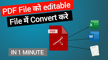 How To Convert PDF To Editable Ms Word , Powerpoint , Excel File | PDF se Word Me Convert Kare