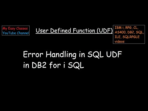 Error Handling in SQL UDF in DB2 for i SQL