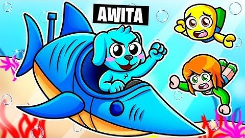 Me Hice pasar por PERRO en Roblox SHARKBITE 2!