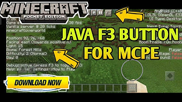 Java F3 button for Minecraft PE | F3 debug screen mod for minecraft pe | java f3 mod for minecraft