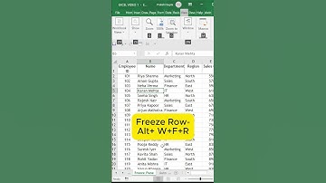 Excel Trick: Freeze Panes in 5 Seconds! 🚀 #Shorts