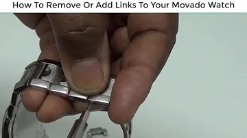 How To Remove Or Add Links To Your Movado Watch