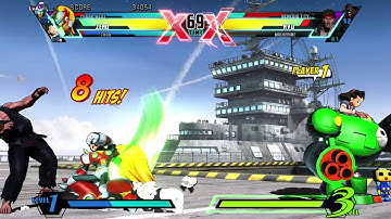 Requested ULTIMATE MARVEL VS. CAPCOM 3 Frank West/Zero/Tron Bonne Arcade Gameplay