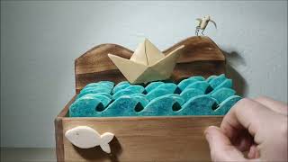 Automaton paper boat toy