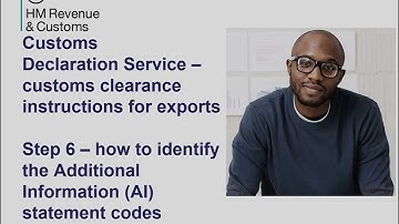 Customs clearance instructions for exports – Step 6 – additional information statement codes
