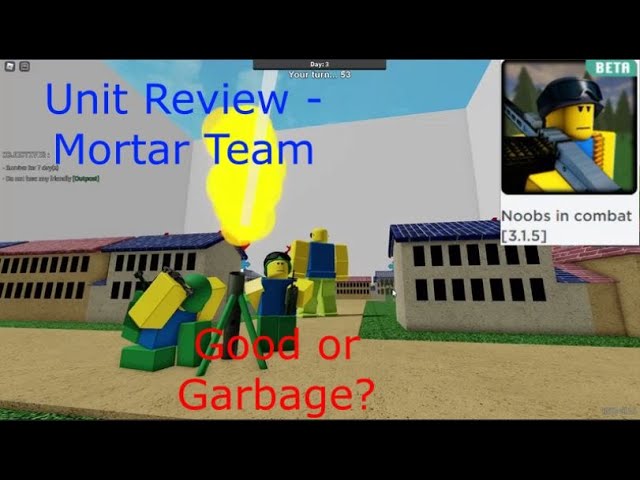 Unit Review - Mortar Team (Noobs in Combat) (Roblox) 