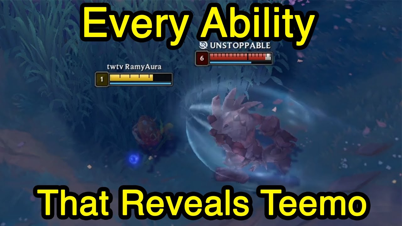 EVERY Ability That Reveals Teemo Passive