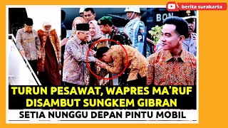 GIBRAN Jemput WAPRES Ma'ruf Amin Turun Pesawat Lsg Sungkem ! Kunker di Solo Tinjau Pelayanan HAJI