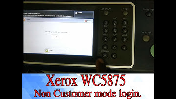 Xerox WorkCentre non customer mode login