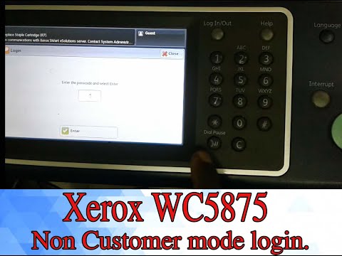 Xerox WorkCentre non customer mode login