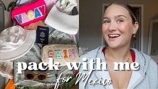 PACK WITH ME FOR MEXICO!!! travel essentials and favorites + packing tips :)