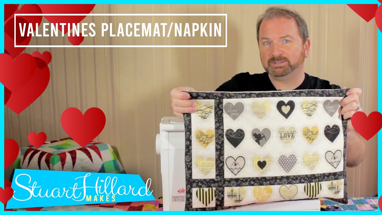 Stuart Hillard Makes... A Valentines Placemat & Napkin YouTube