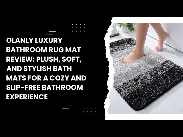 OLANLY Luxury Bathroom Rug Mat 24x16, Extra Soft and Absorbent Microfiber  Bath Rugs, Non-Slip Plush Shaggy Bath Carpet, Machine Wash Dry, Bath Mats