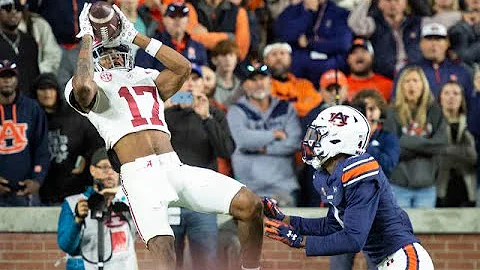 #Alabama vs #Auburn THE IRON BOWL MIRACLE Isaiah Bond scores game-winning TD on 4th down 43SEC 4Q