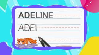 How To Write ADELINE | Write With Me! -- FOR KIDS