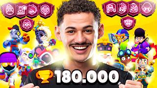 PEGUEI PRESTIGIO 2 em 10 BRAWLERS SUBINDO para os 300.000...