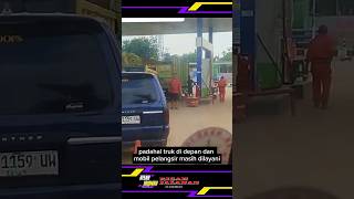 Sopir truk kecewa dengan pelayanan SPBU di jambi #shorts