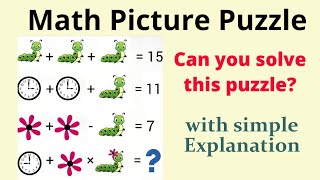 Math Picture Puzzle || Math puzzle - Puzzle solve || Caterpillar clock flower puzzle screenshot 4