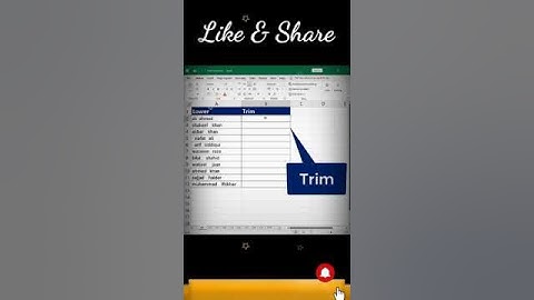 Using the Trim Function in Excel | #shorts #excel #formula #video #youtubeshorts