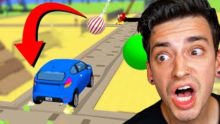 Crashing My Car A MILLION TIMES! (Obstacle Race: Destroying Simulator)