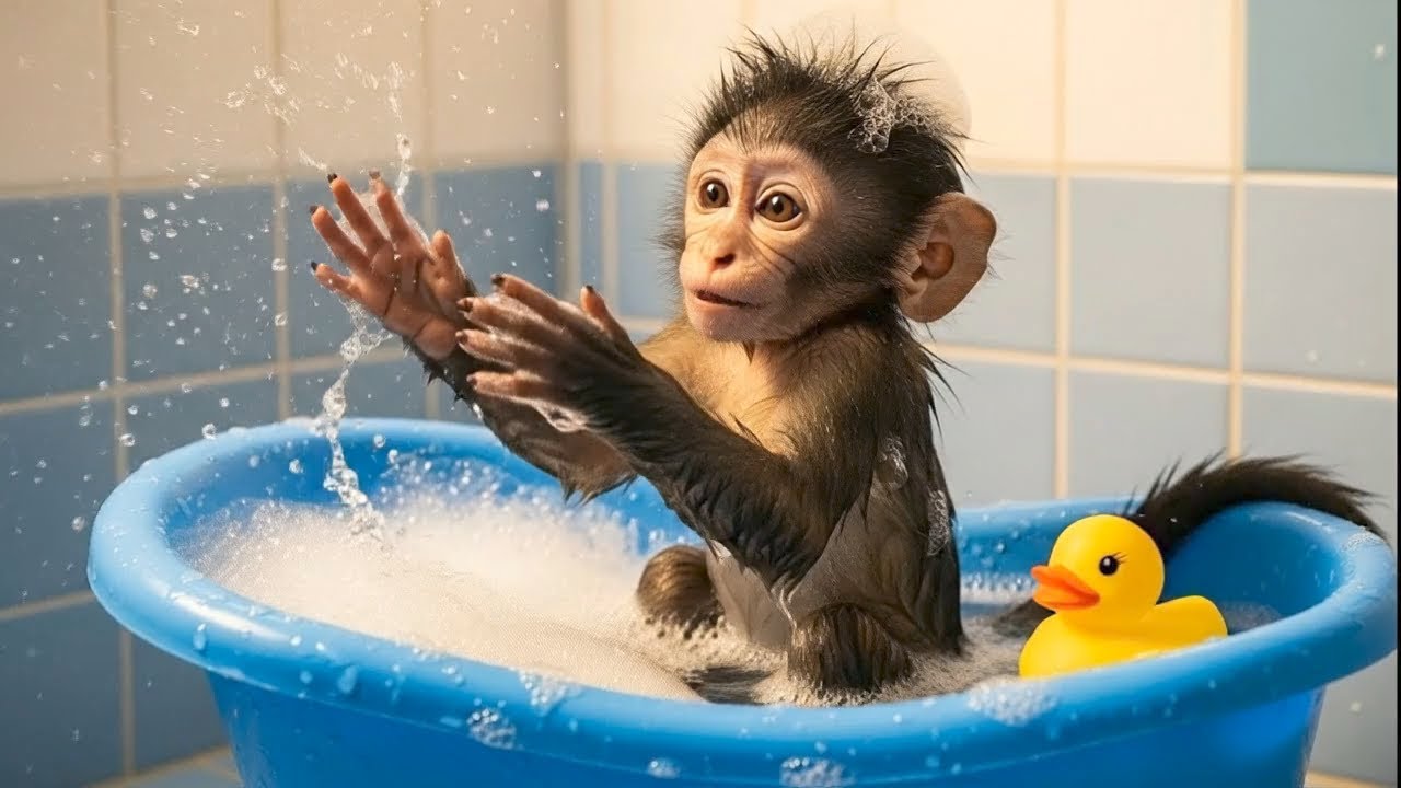 Cute Monkey Driving Car! Pool Party with Cat & Duck | Bandar, Billi aur Batakh ki Kahani
