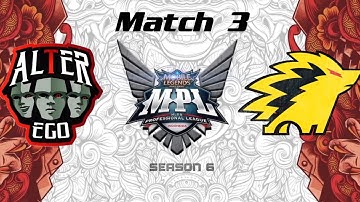 Alter Ego vs Onic Esports MATCH 3 MPL ID S6 week 4 day 2 | Ae vs Onic