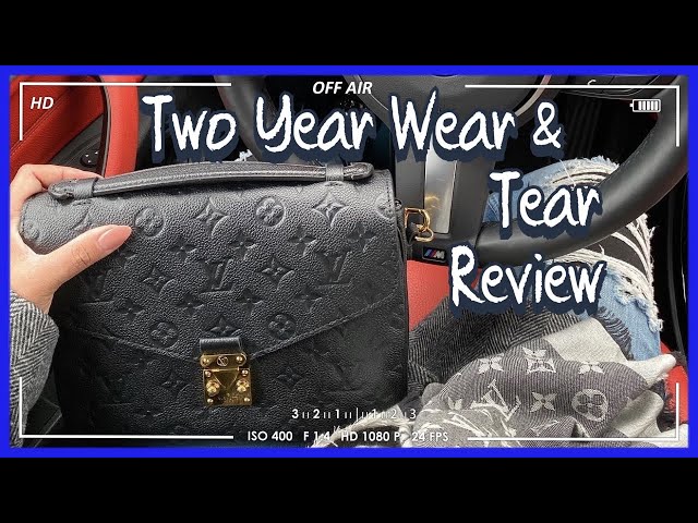 LOUIS VUITTON POCHETTE METIS EMPREINTE NOIR - 3 YEARS REVIEW (WHAT FITS /  WEAR & TEAR) 