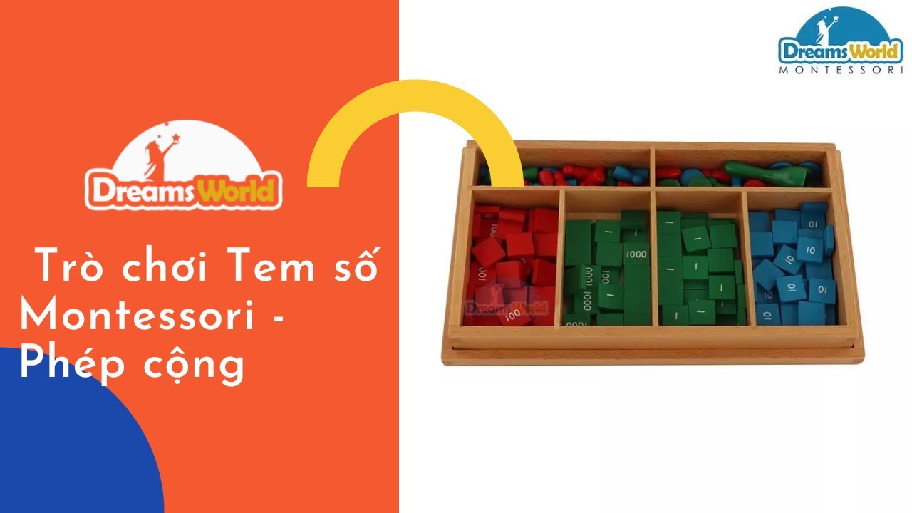Hướng dẫn sử dụng - Trò chơi Tem số Montessori - Phép cộng - youtube