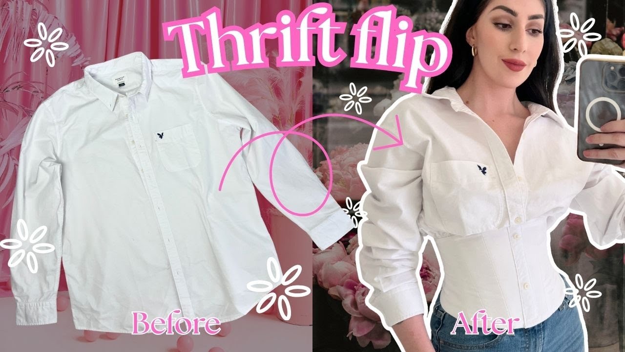 Быстрая переделка: превращение мужской рубашки в стильный корсетный топ.